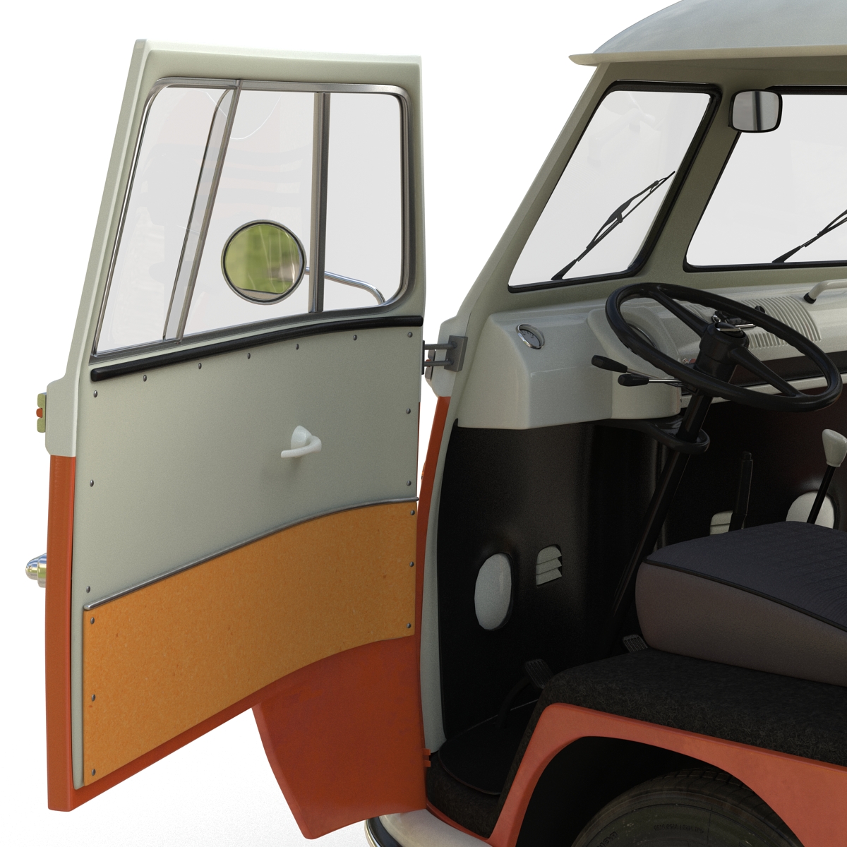 3D Volkswagen Type 2 Brown model