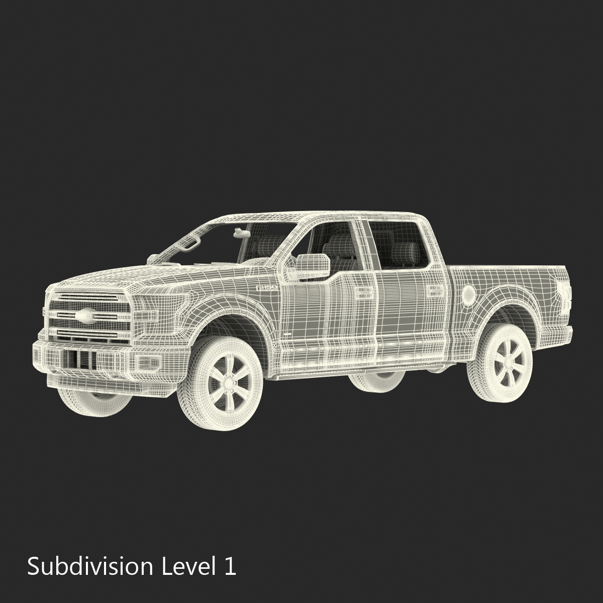 3D model Ford F 150 SuperCrew 2015