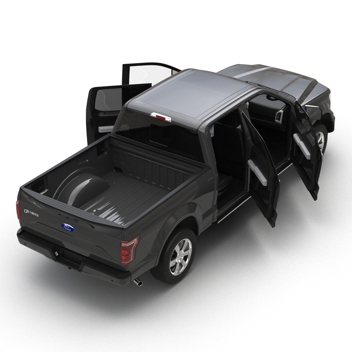 3D Ford F 150 SuperCrew 2015 Simple Interior