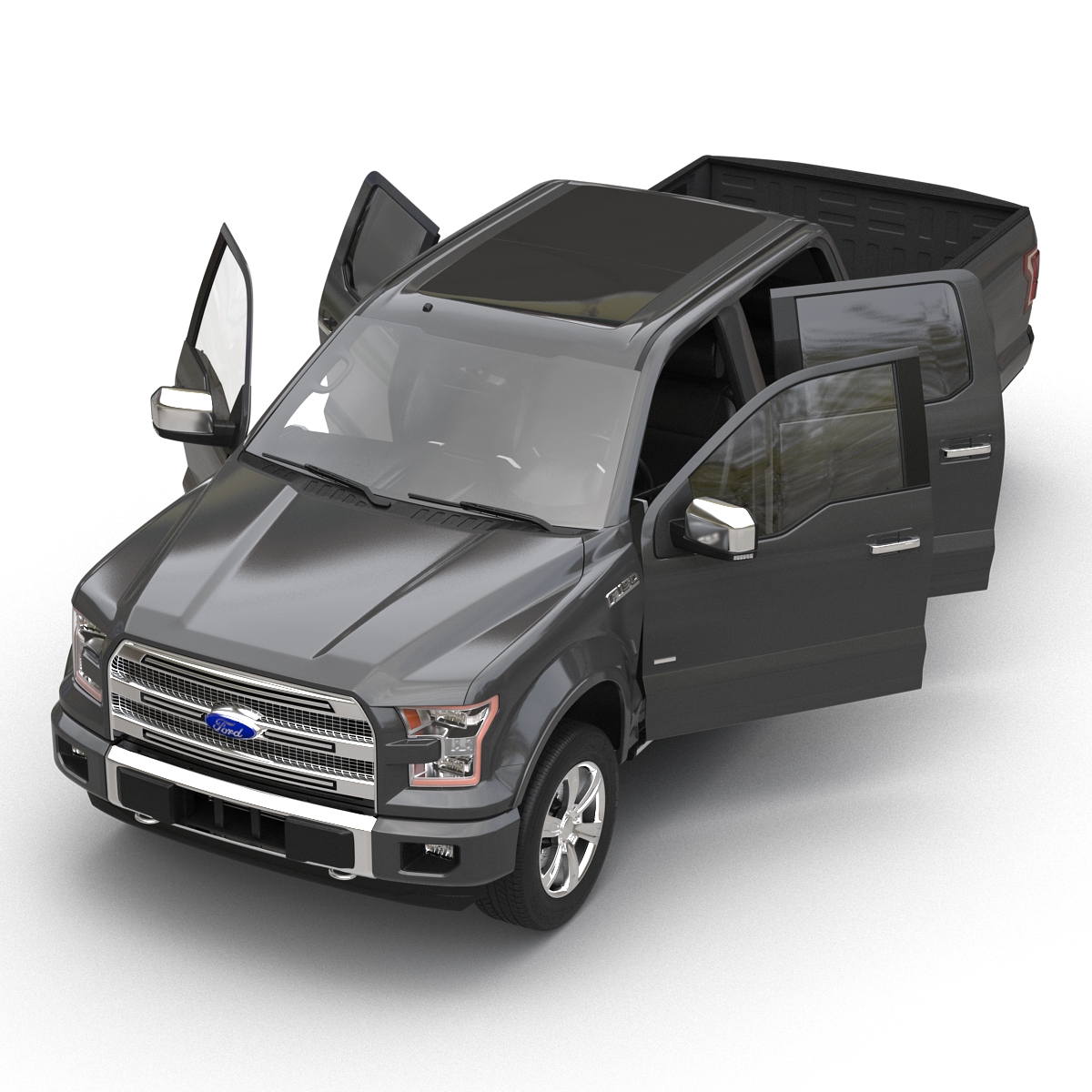 3D Ford F 150 SuperCrew 2015 Simple Interior