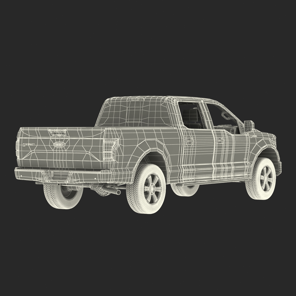 3D model Ford F 150 SuperCrew 2015