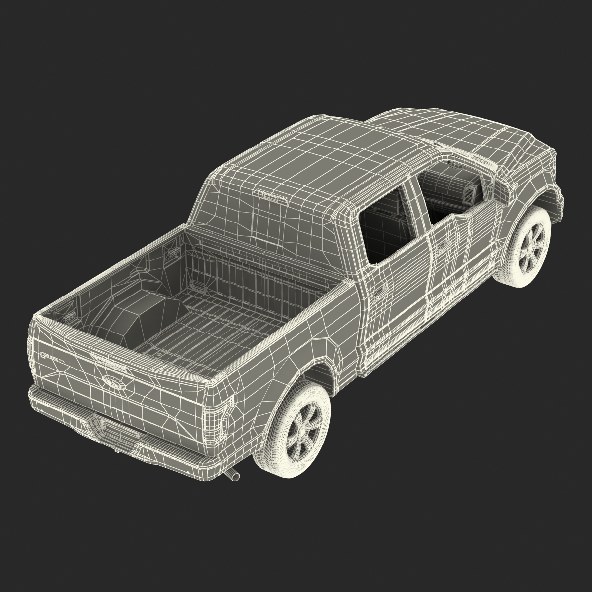 3D model Ford F 150 SuperCrew 2015