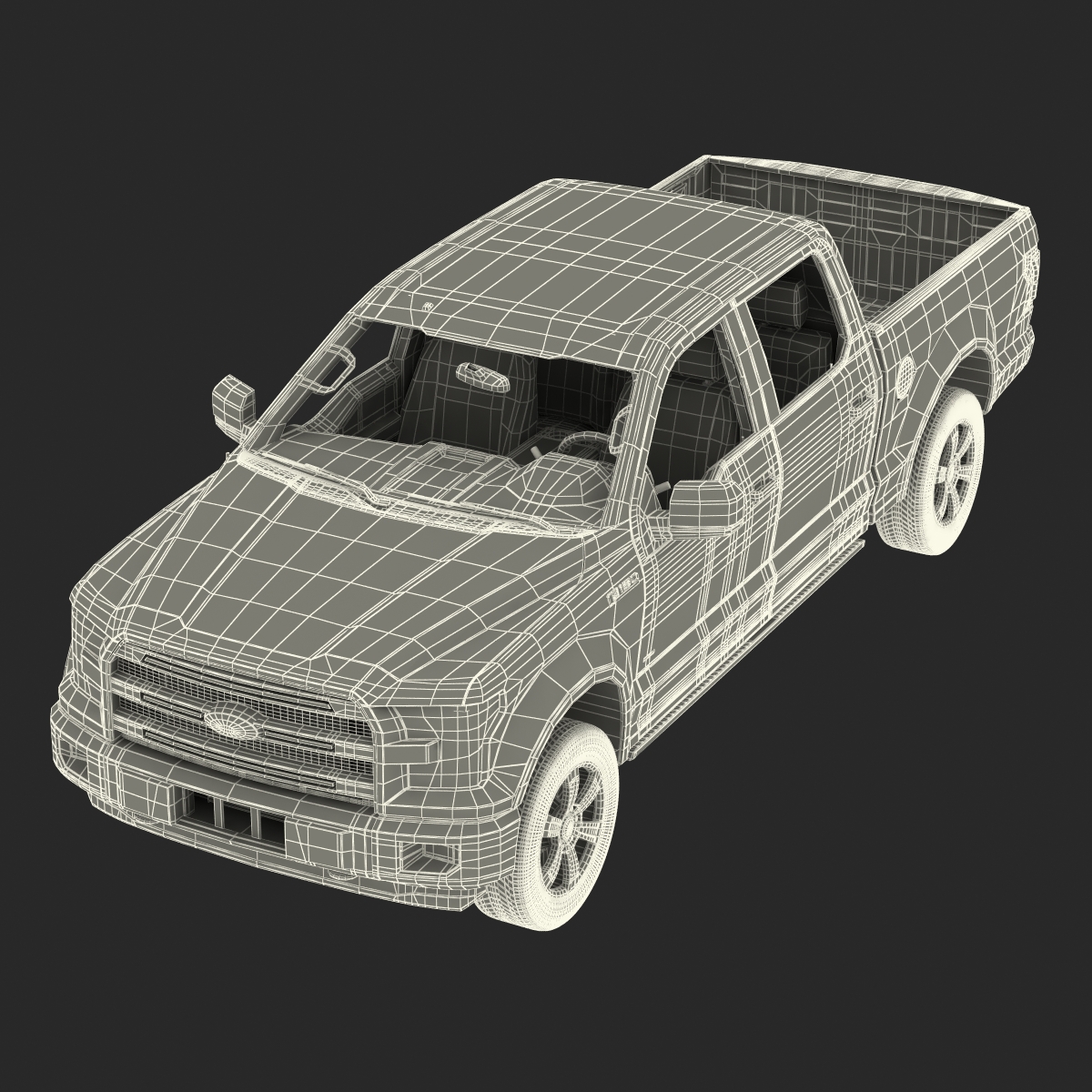 3D model Ford F 150 SuperCrew 2015