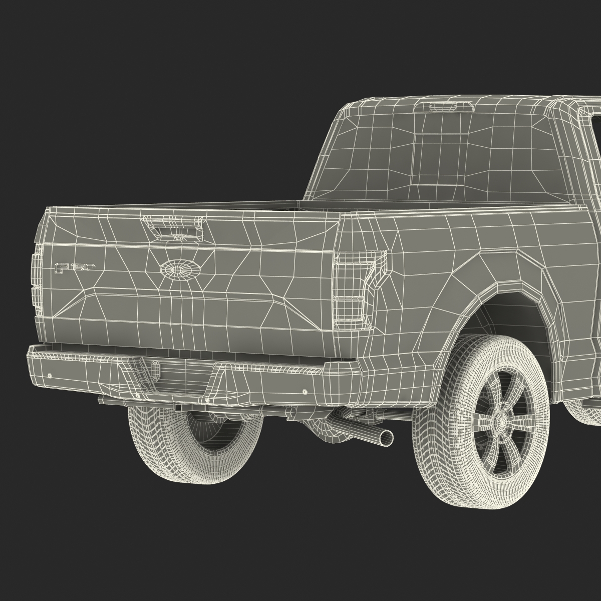 3D model Ford F 150 SuperCrew 2015