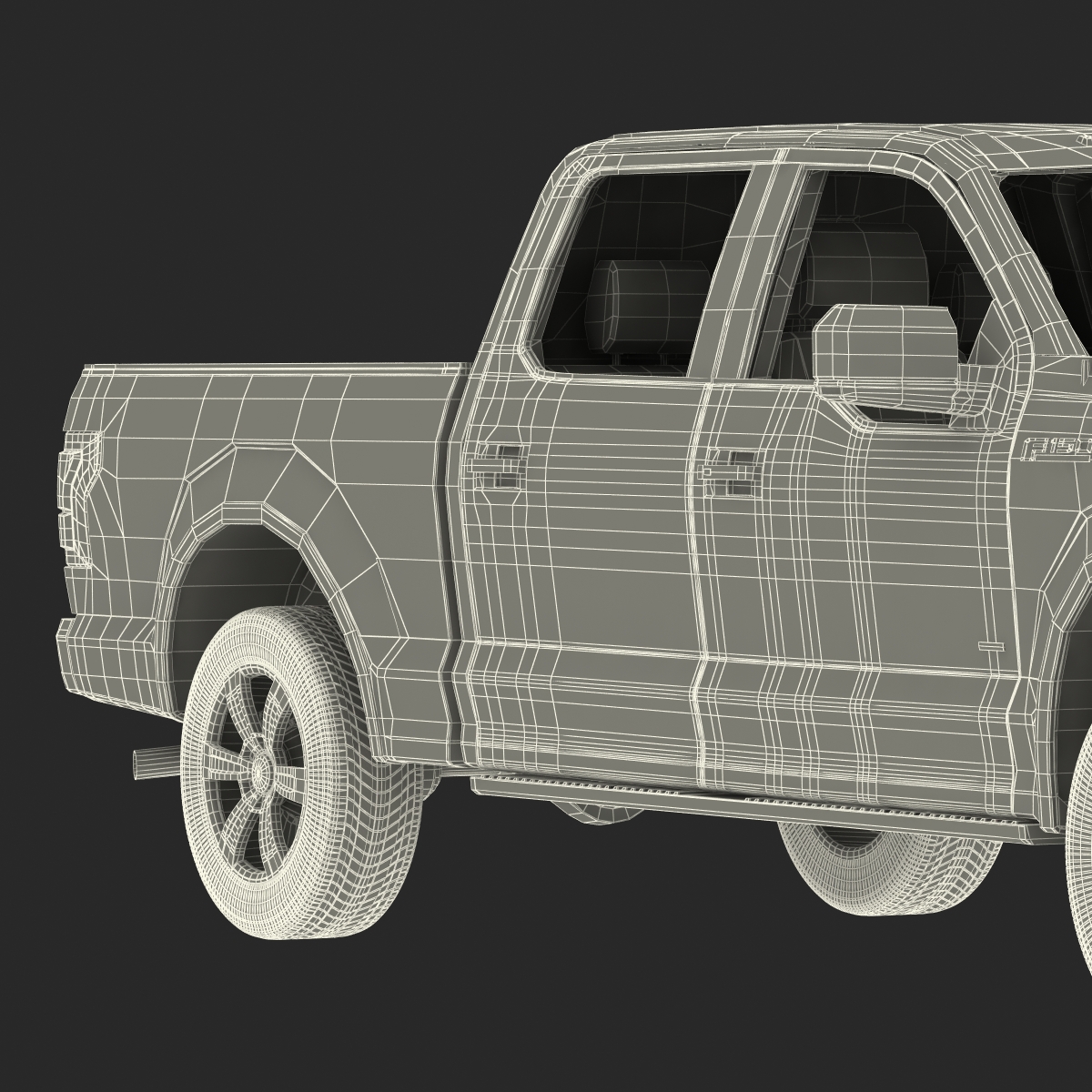 3D model Ford F 150 SuperCrew 2015