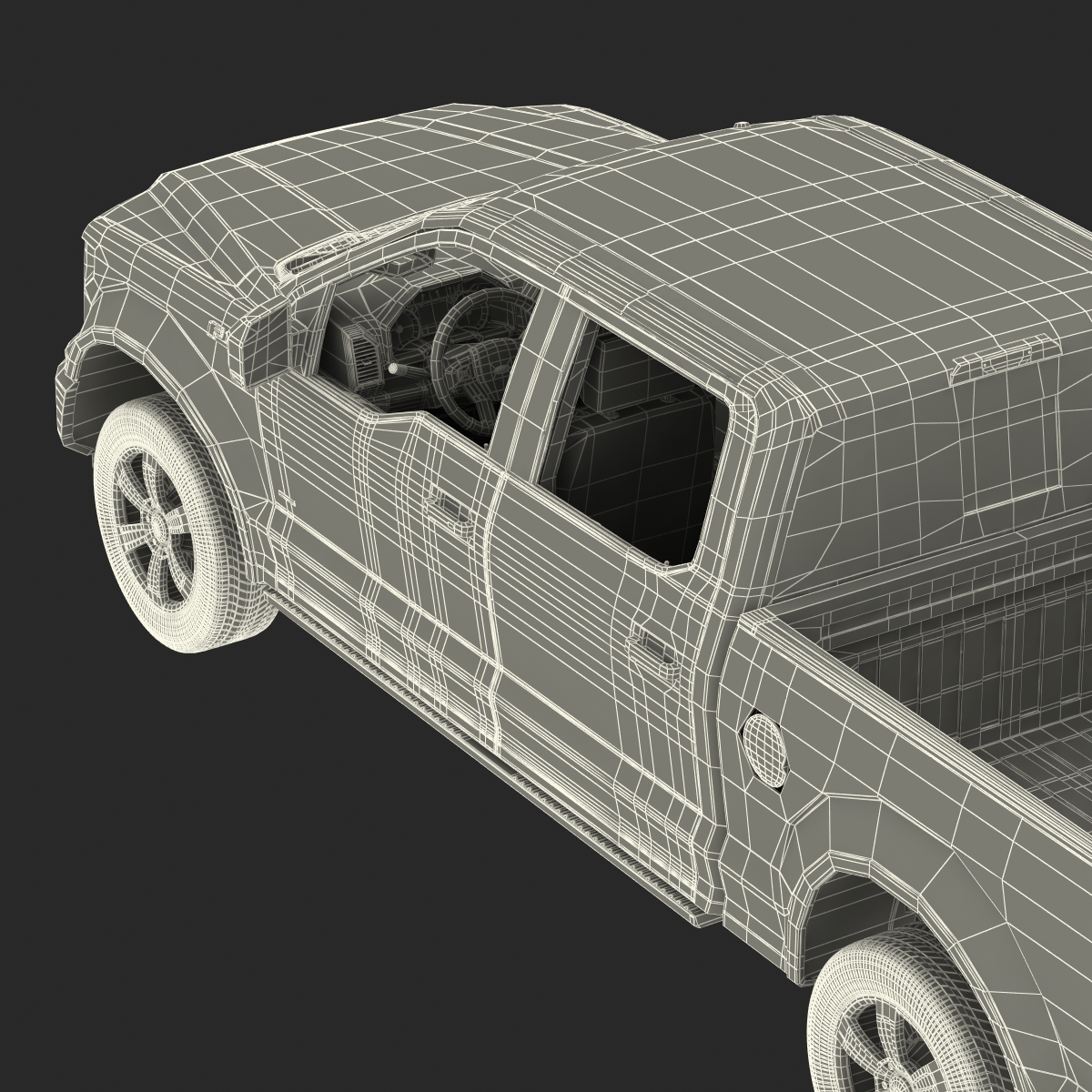 3D model Ford F 150 SuperCrew 2015