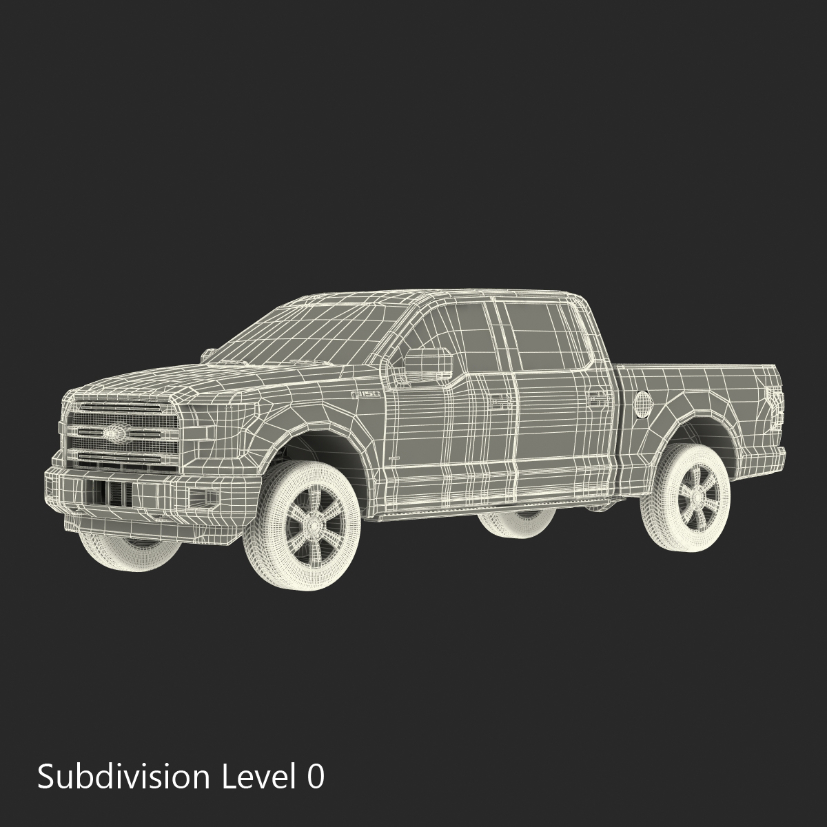 3D Ford F 150 SuperCrew 2015 Simple Interior