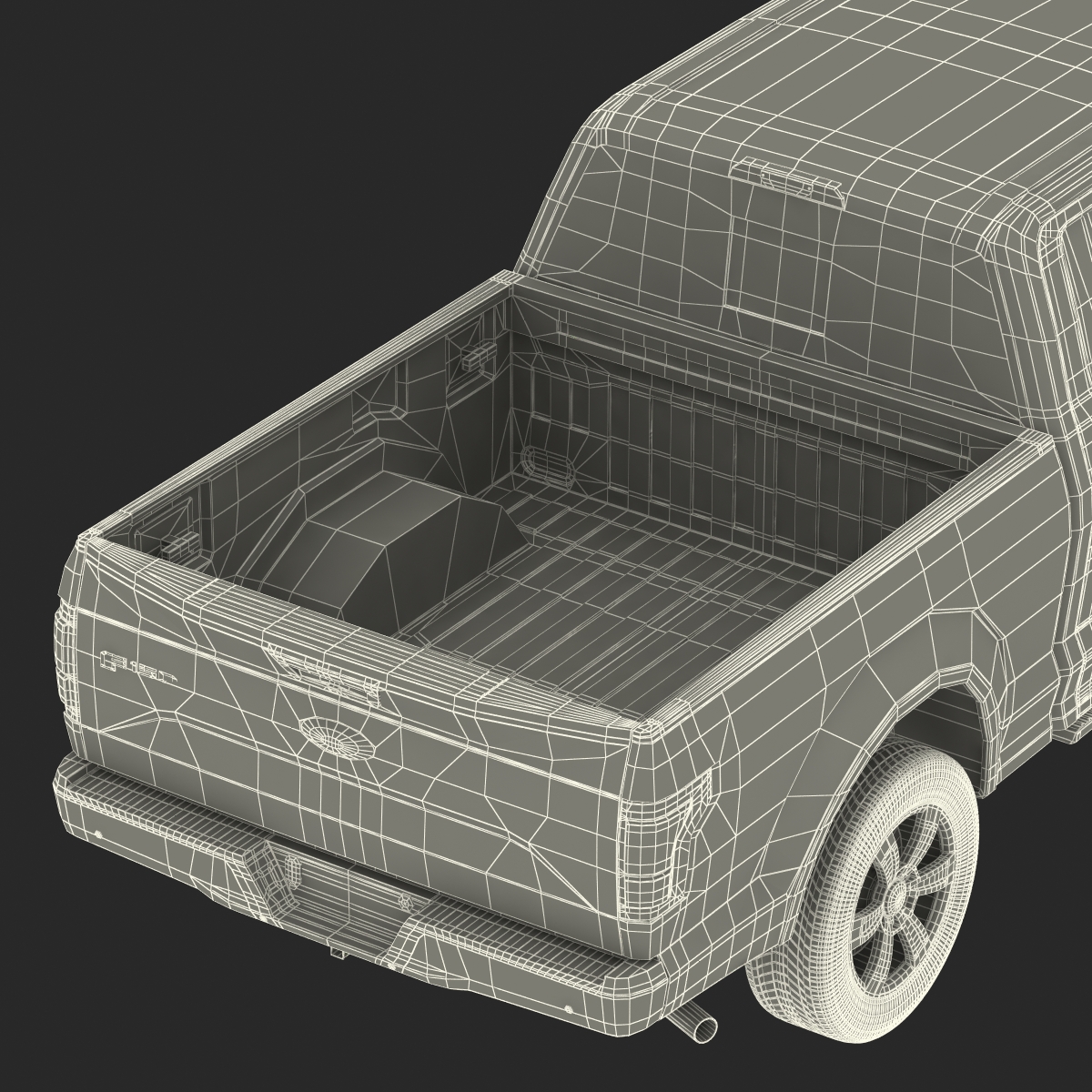 3D Ford F 150 SuperCrew 2015 Simple Interior