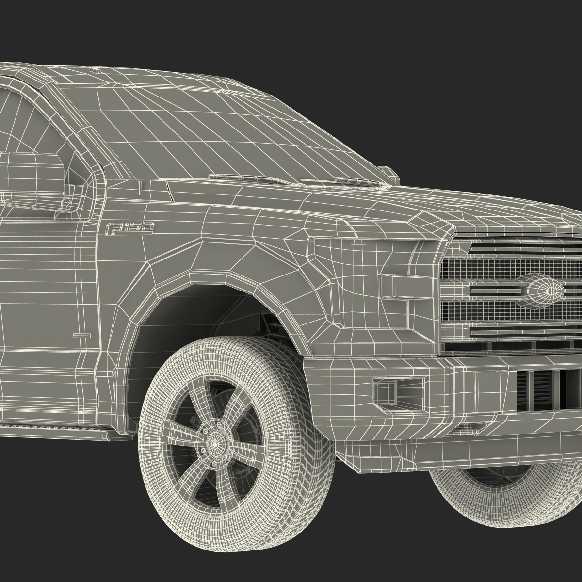 3D Ford F 150 SuperCrew 2015 Simple Interior