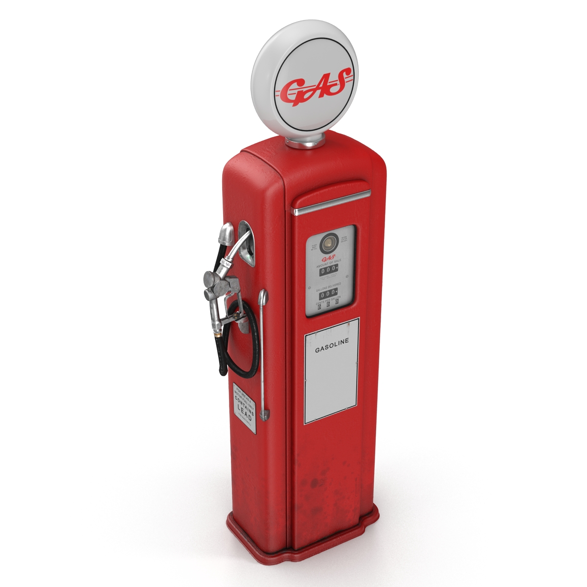 Retro Gas Pump 3D model