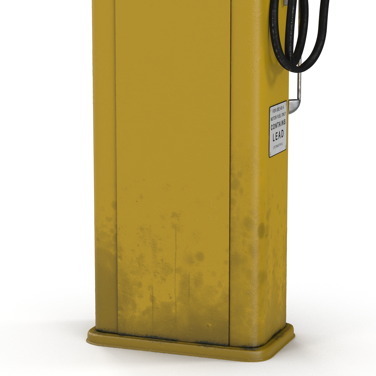 3D Retro Gas Pump Yellow