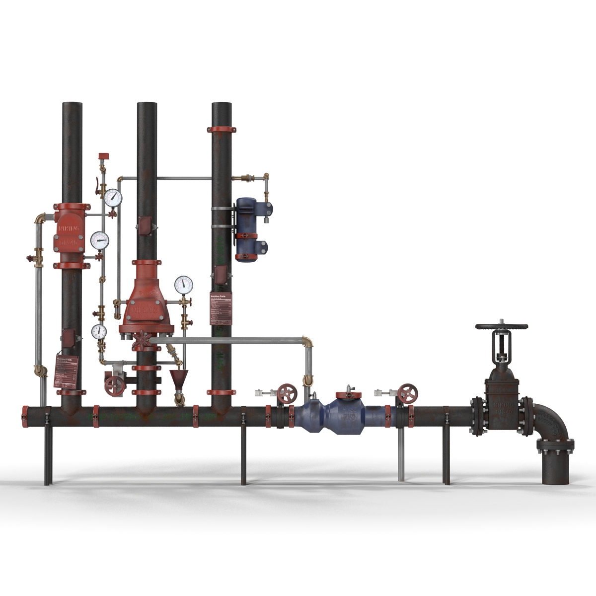 3D Industrial Pipes 2 model