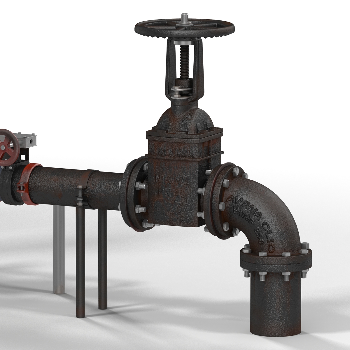 3D Industrial Pipes 2 model