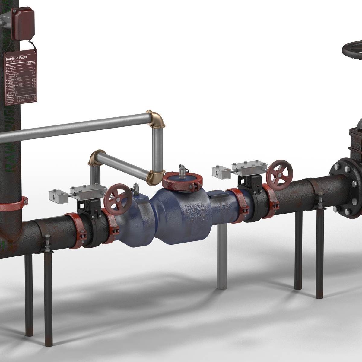 3D Industrial Pipes 2 model