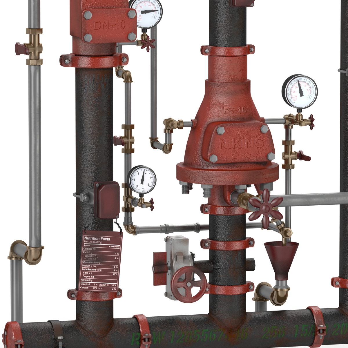 3D Industrial Pipes 2 model