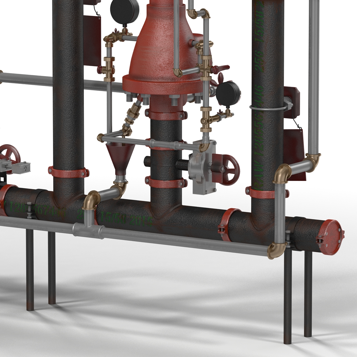 3D Industrial Pipes 2 model