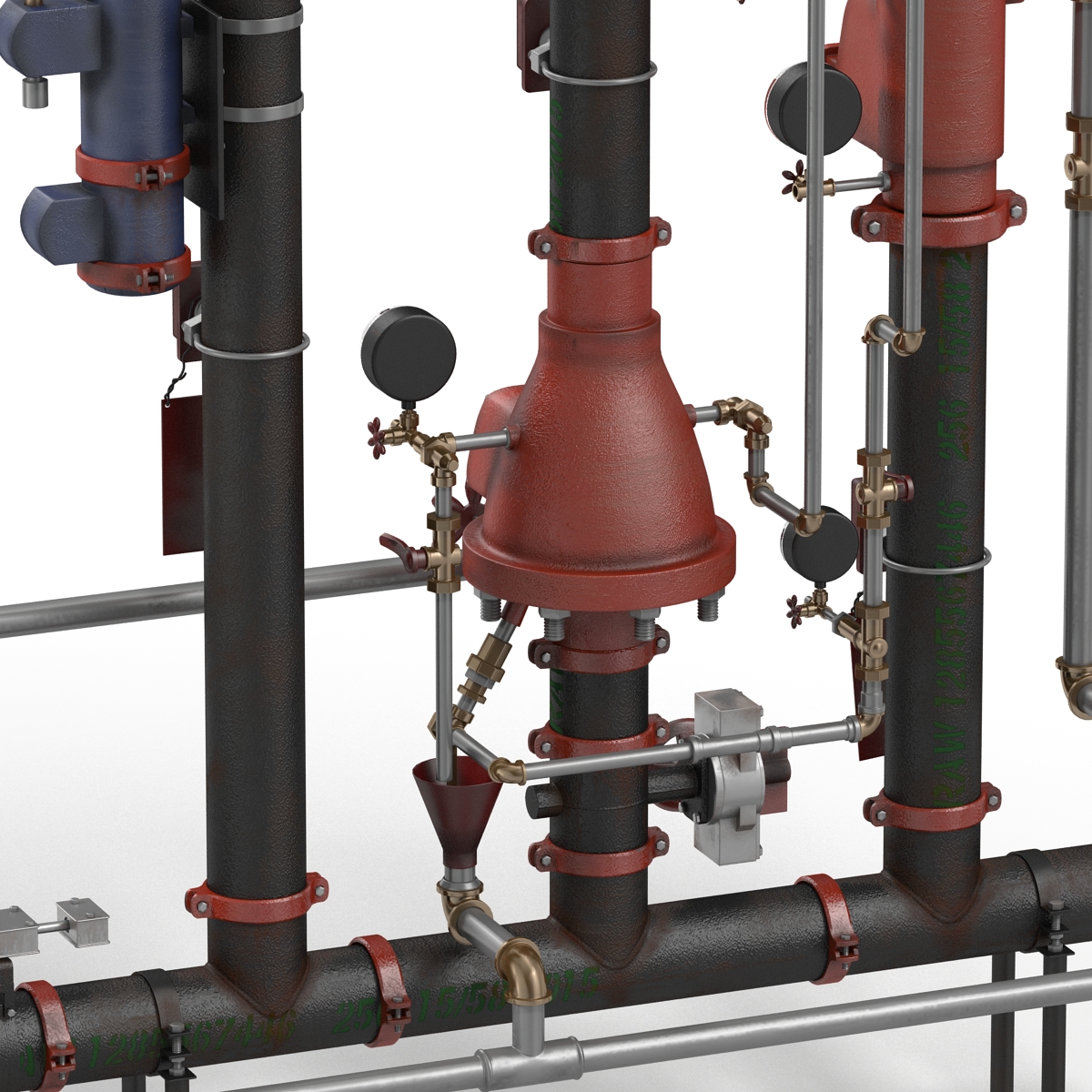 3D Industrial Pipes 2 model