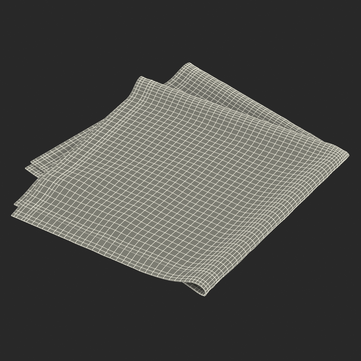 White Napkin 3D