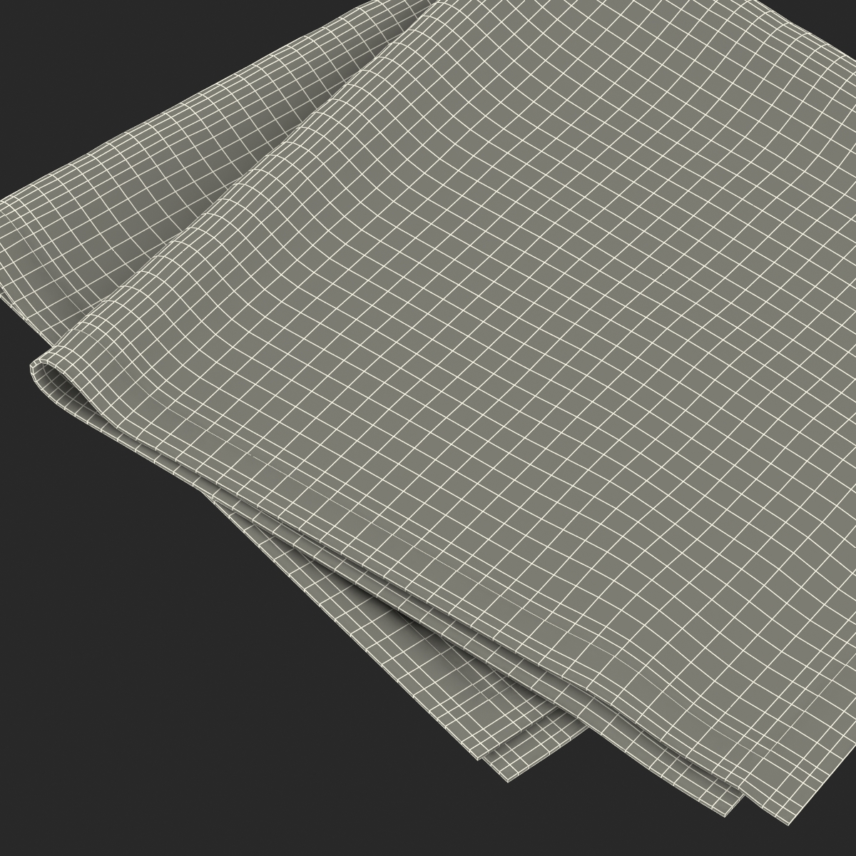 White Napkin 3D