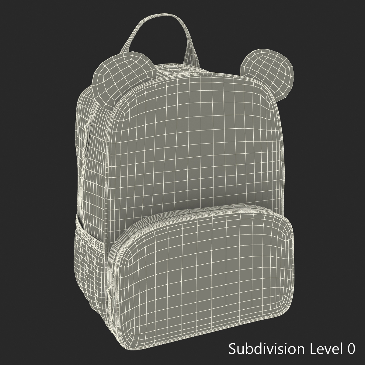 3D Kid Backpack Panda model