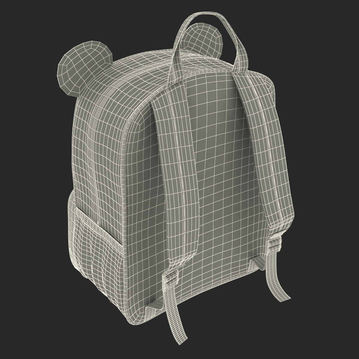 3D Kid Backpack Panda model