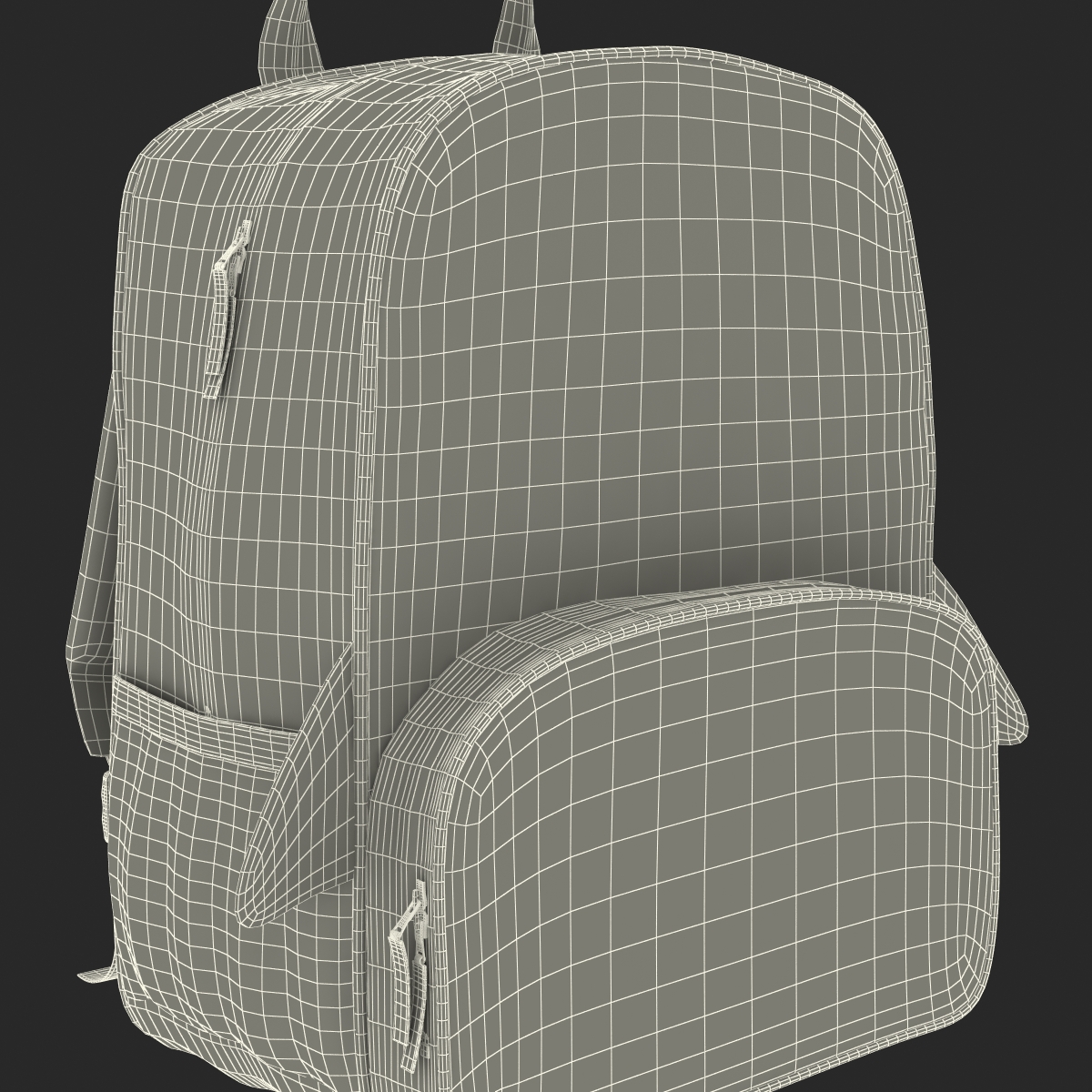 3D Kid Backpack Shark model