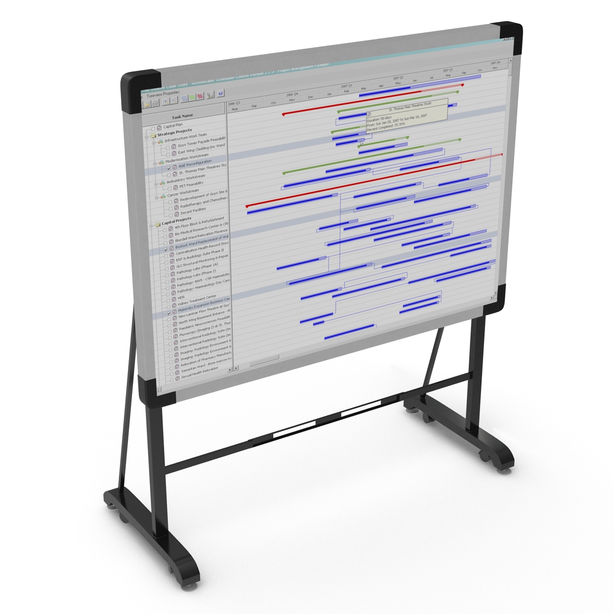 Interactive Whiteboard Mobile Stand 2 3D