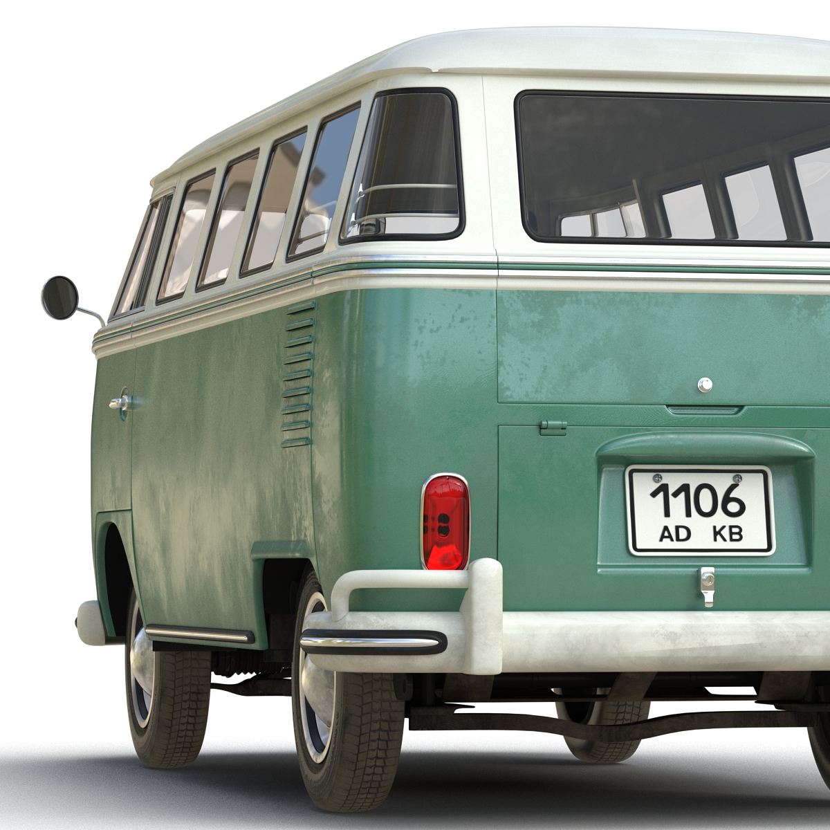 Volkswagen Type 2 Green Simple Interior 3D model