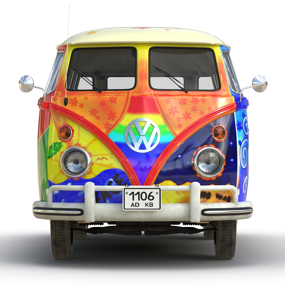 Volkswagen Type 2 Hippie 3D model