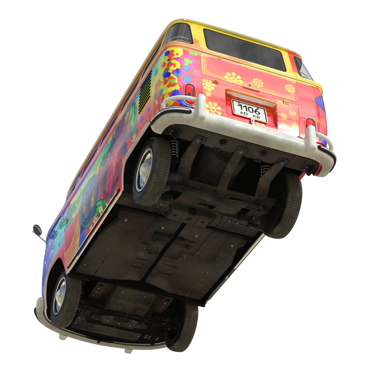 Volkswagen Type 2 Hippie 3D model