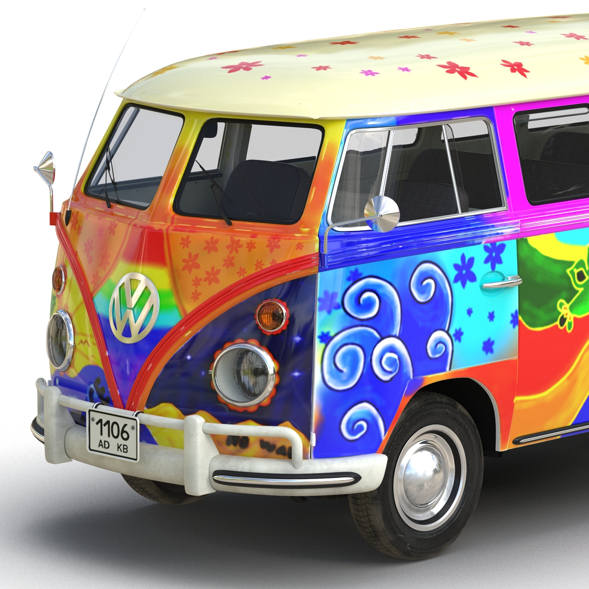 Volkswagen Type 2 Hippie 3D model