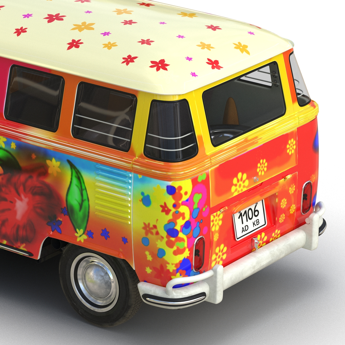 Volkswagen Type 2 Hippie 3D model