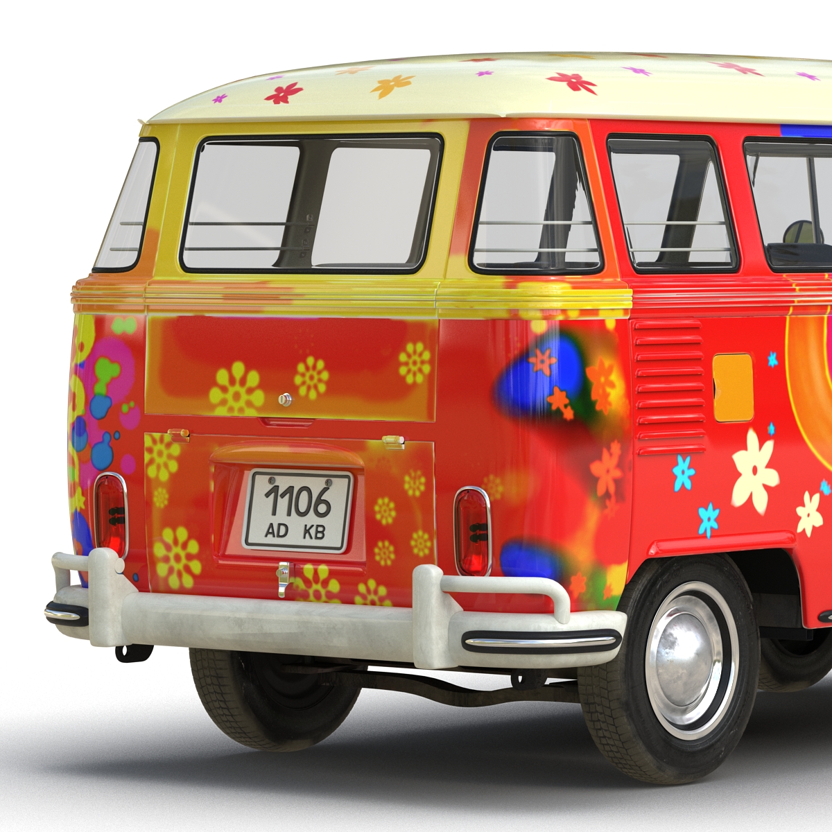 Volkswagen Type 2 Hippie 3D model