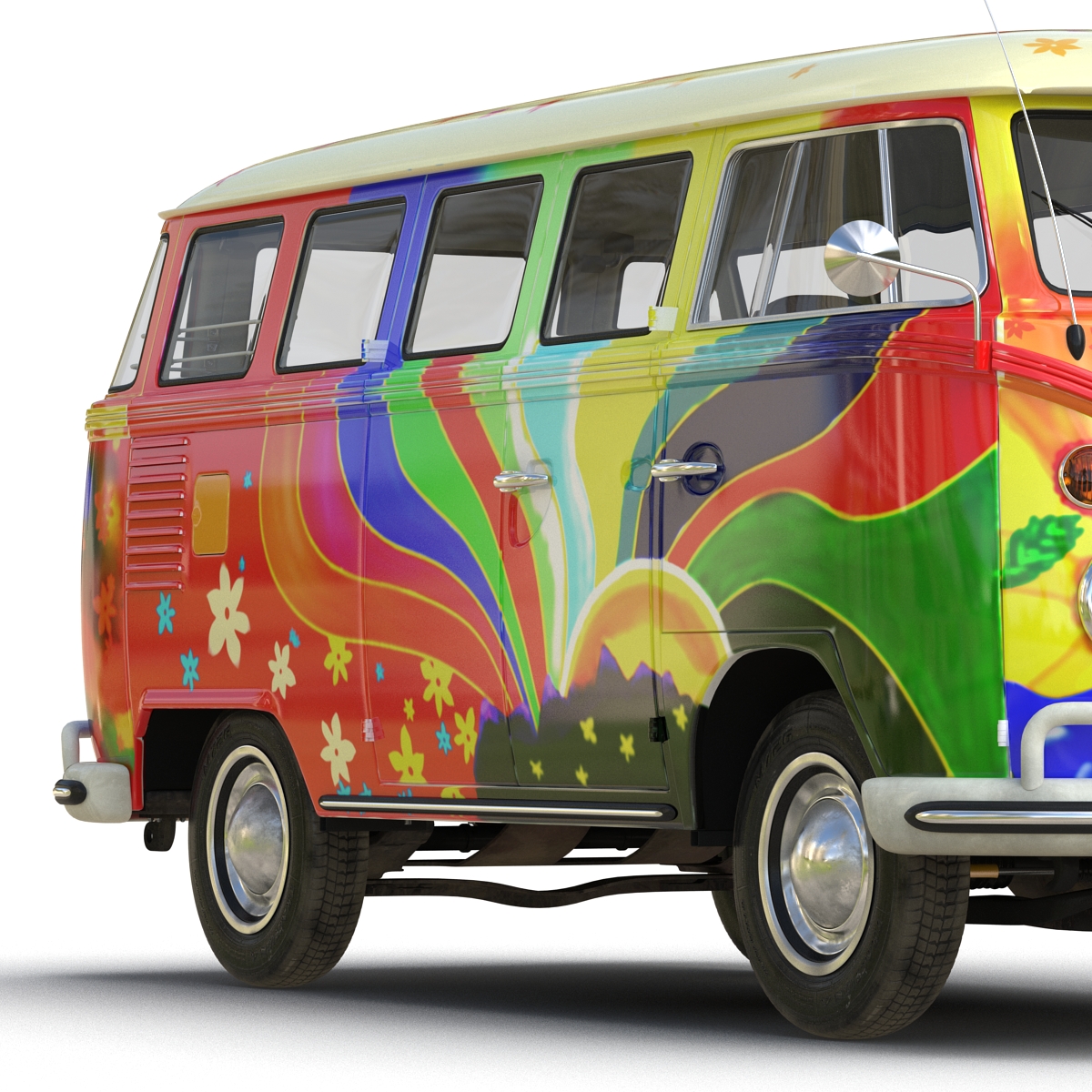 Volkswagen Type 2 Hippie 3D model