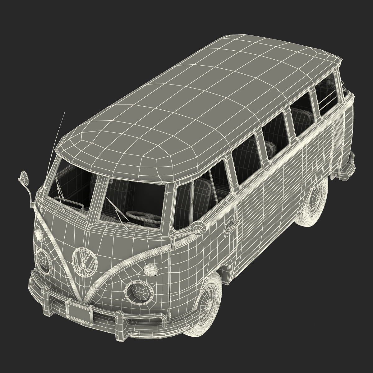 Volkswagen Type 2 Hippie 3D model