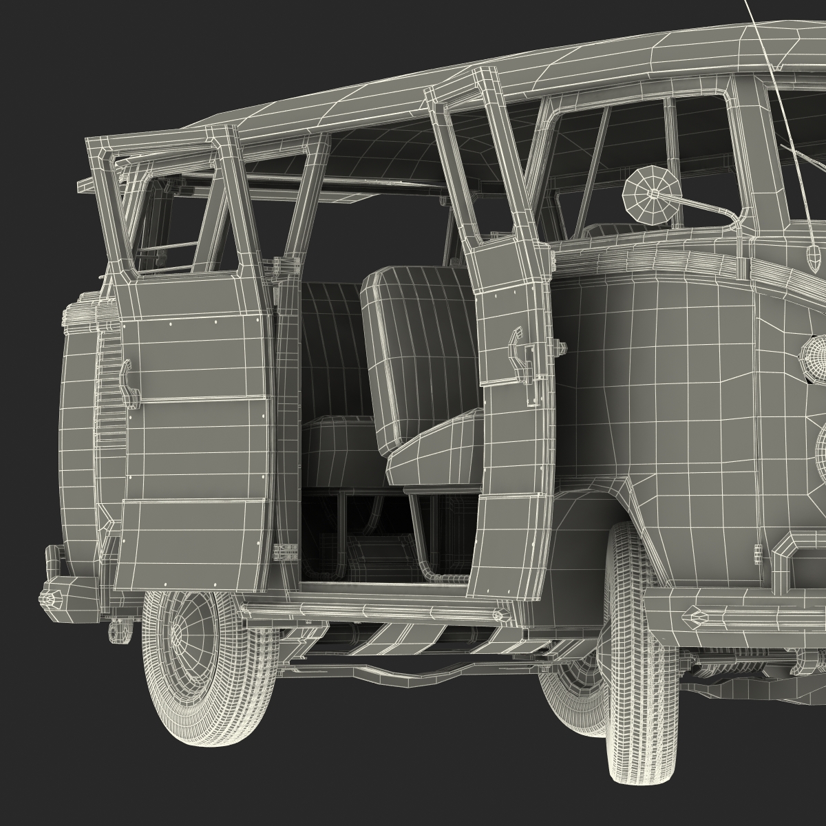 Volkswagen Type 2 Hippie 3D model