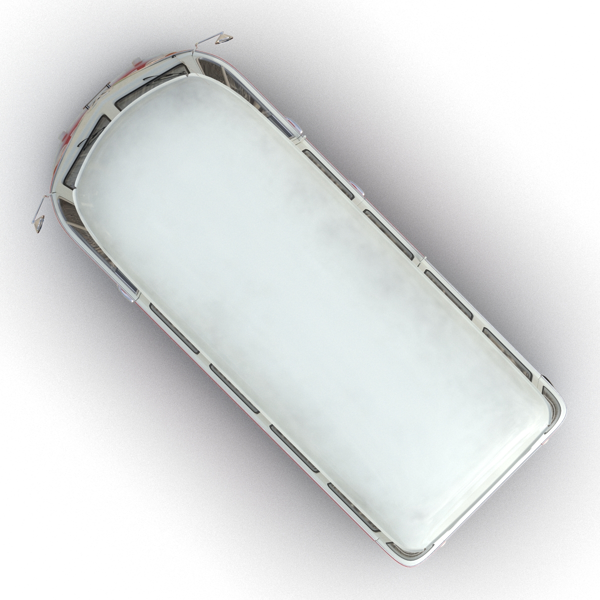 3D Volkswagen Type 2 Red Rigged model