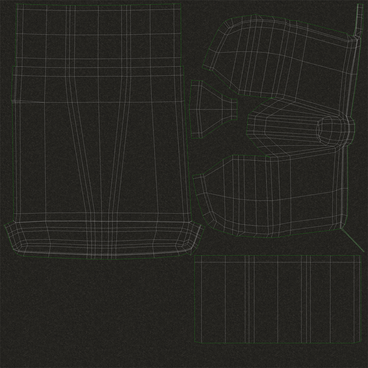 3D Volkswagen Type 2 Red Rigged model