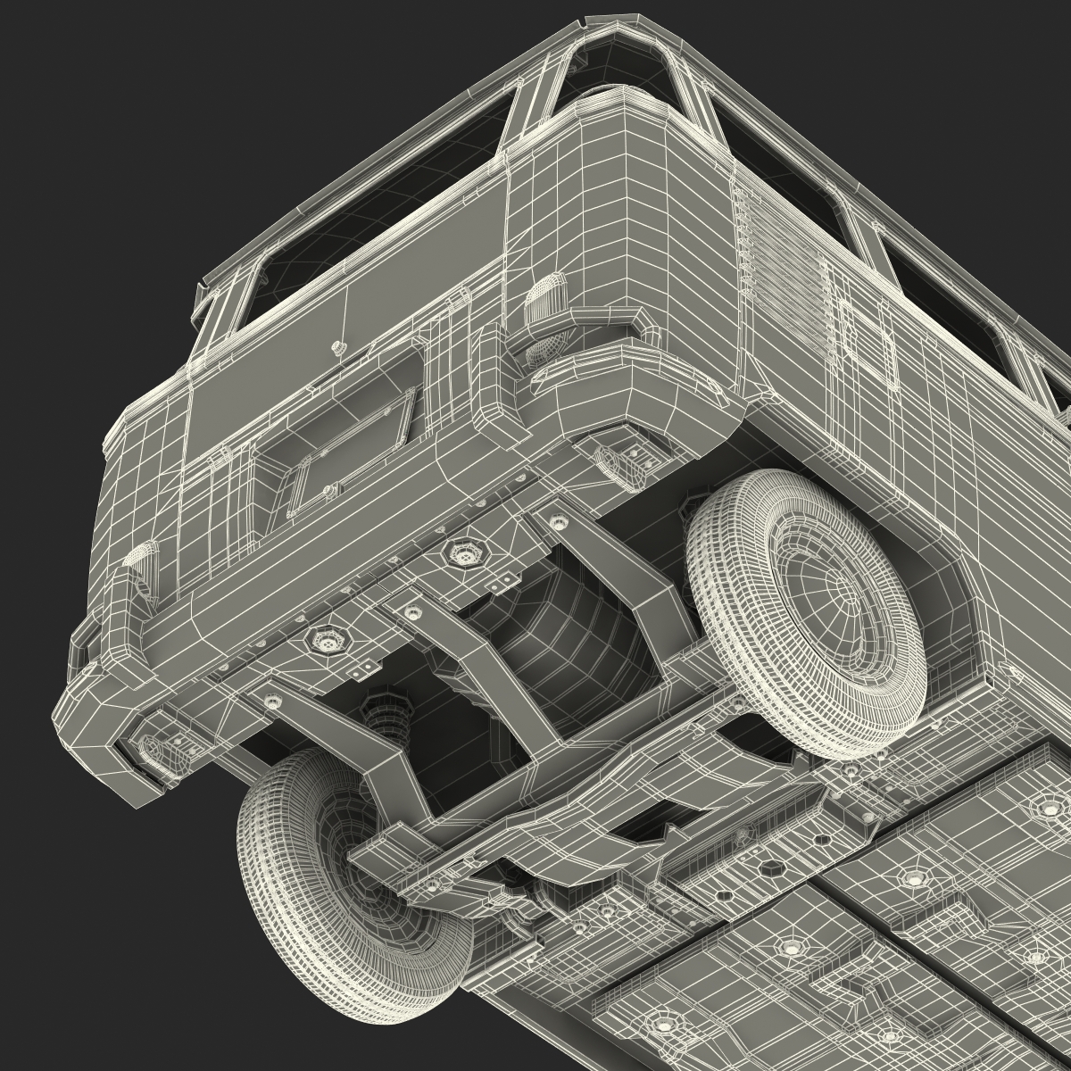 3D Volkswagen Type 2 Red Rigged model