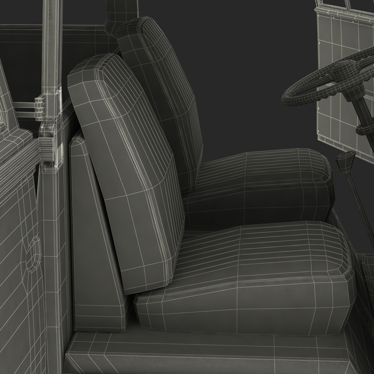 3D Volkswagen Type 2 Red Rigged model