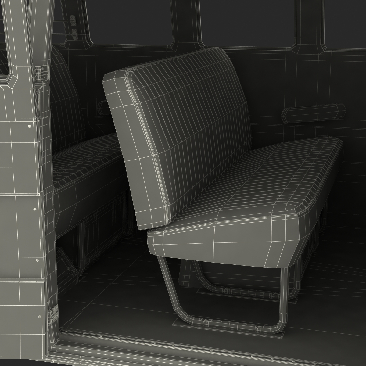 3D Volkswagen Type 2 Red Rigged model