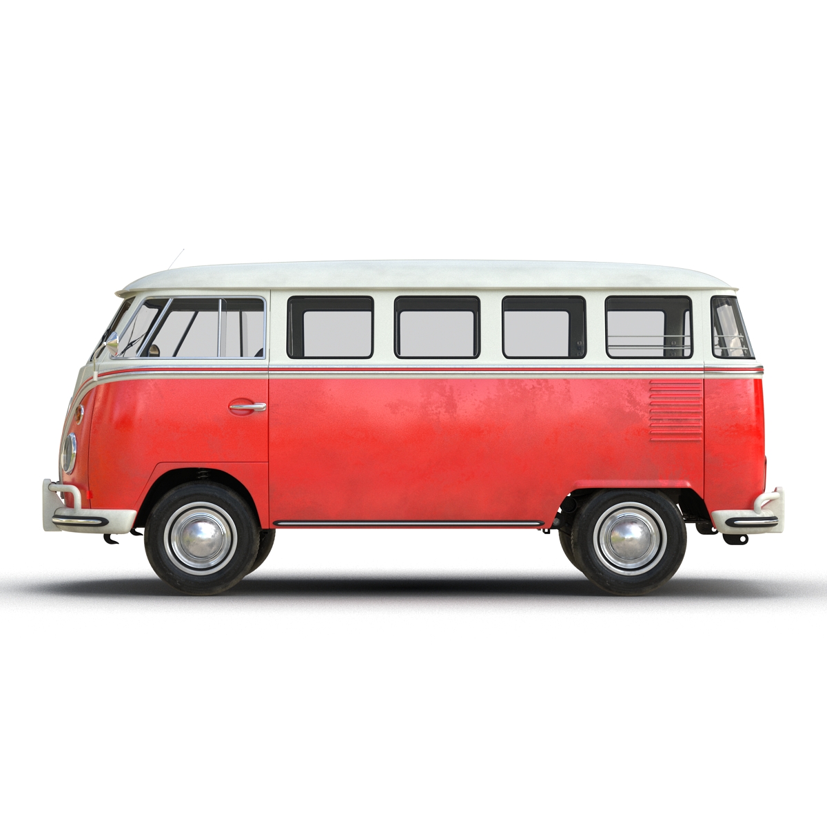 3D Volkswagen Type 2 Red