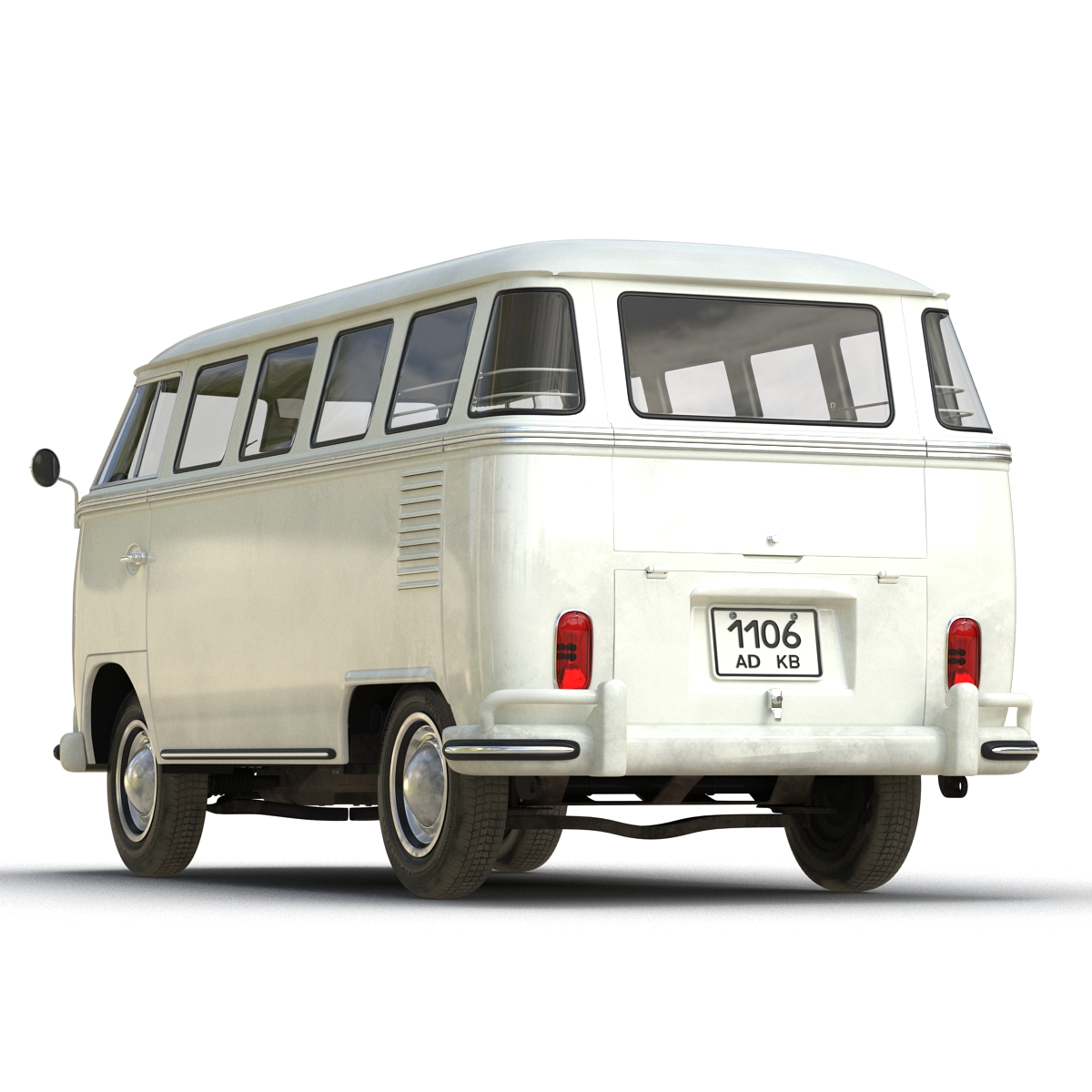 3D Volkswagen Type 2 White model