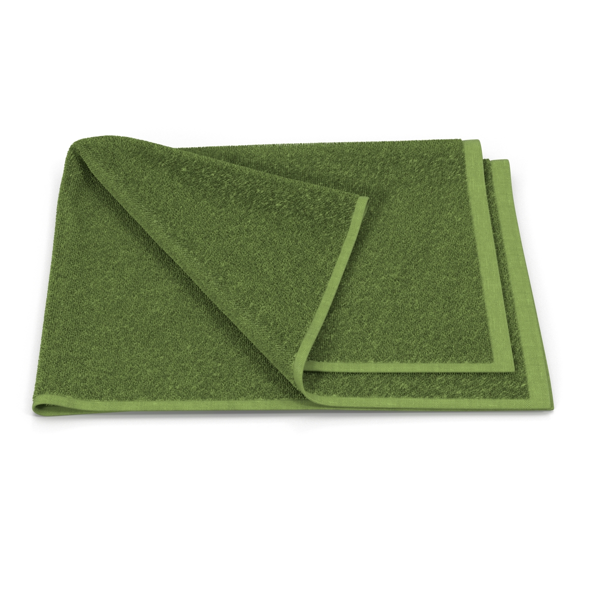 Towel 4 Green with Fur 3D