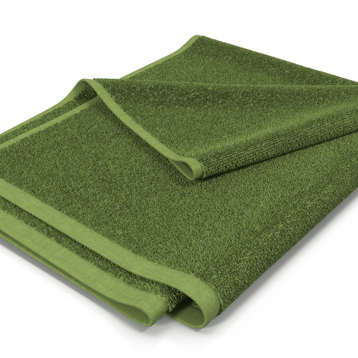 Towel 4 Green with Fur 3D