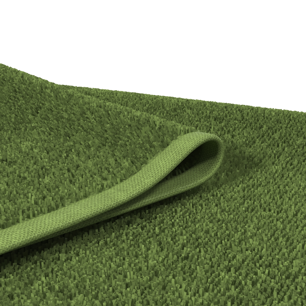 Towel 4 Green with Fur 3D