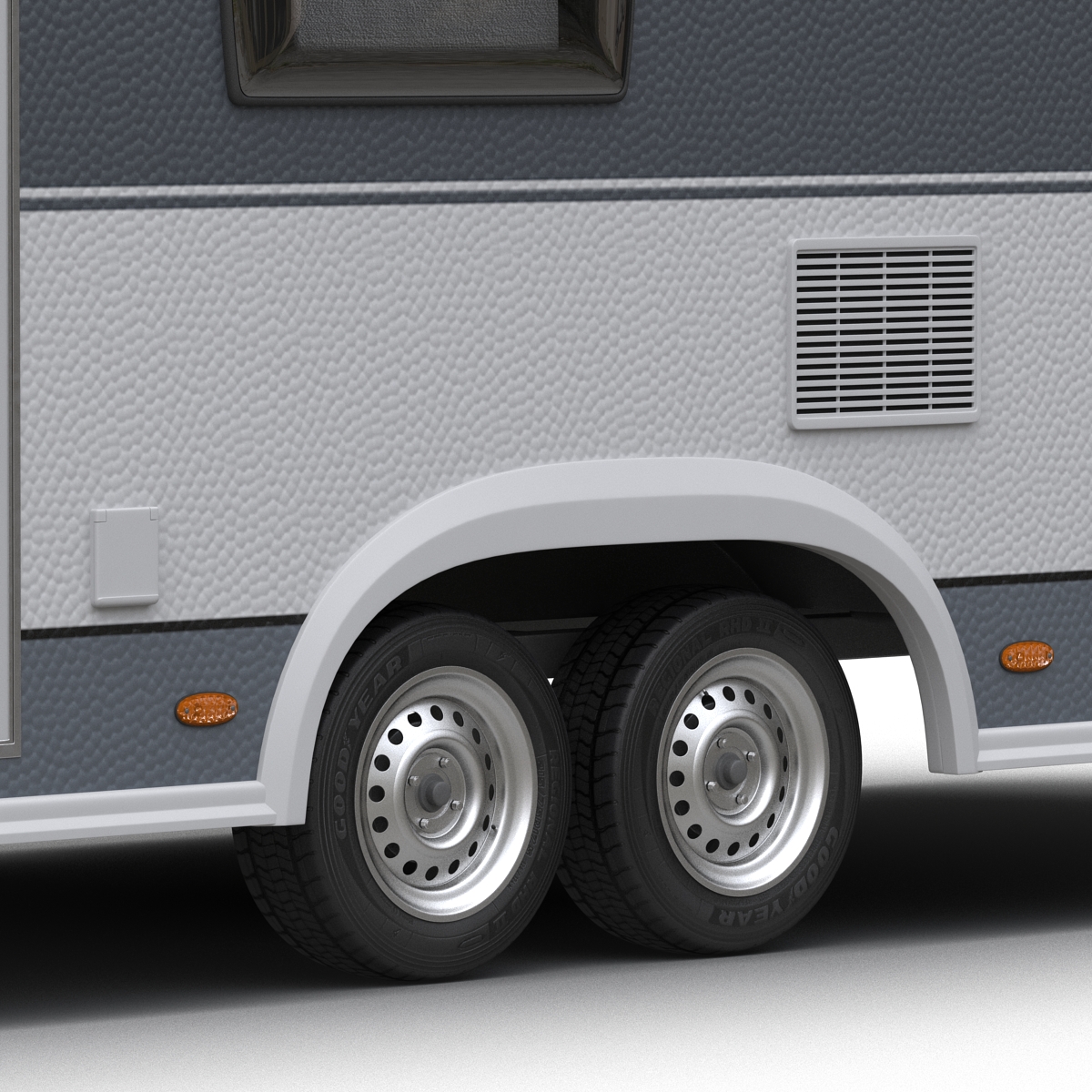 Hobby Caravan Prestige Rigged 3D model