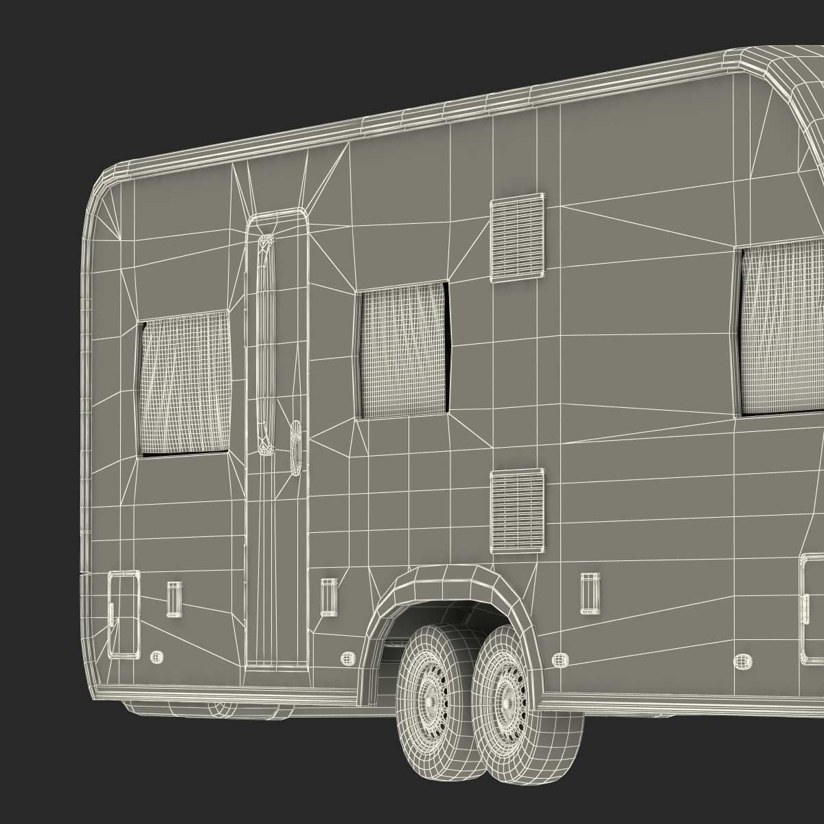 Hobby Caravan Prestige Rigged 3D model