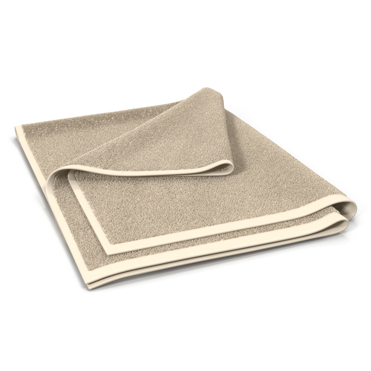 Towel 4 Beige with Fur 3D