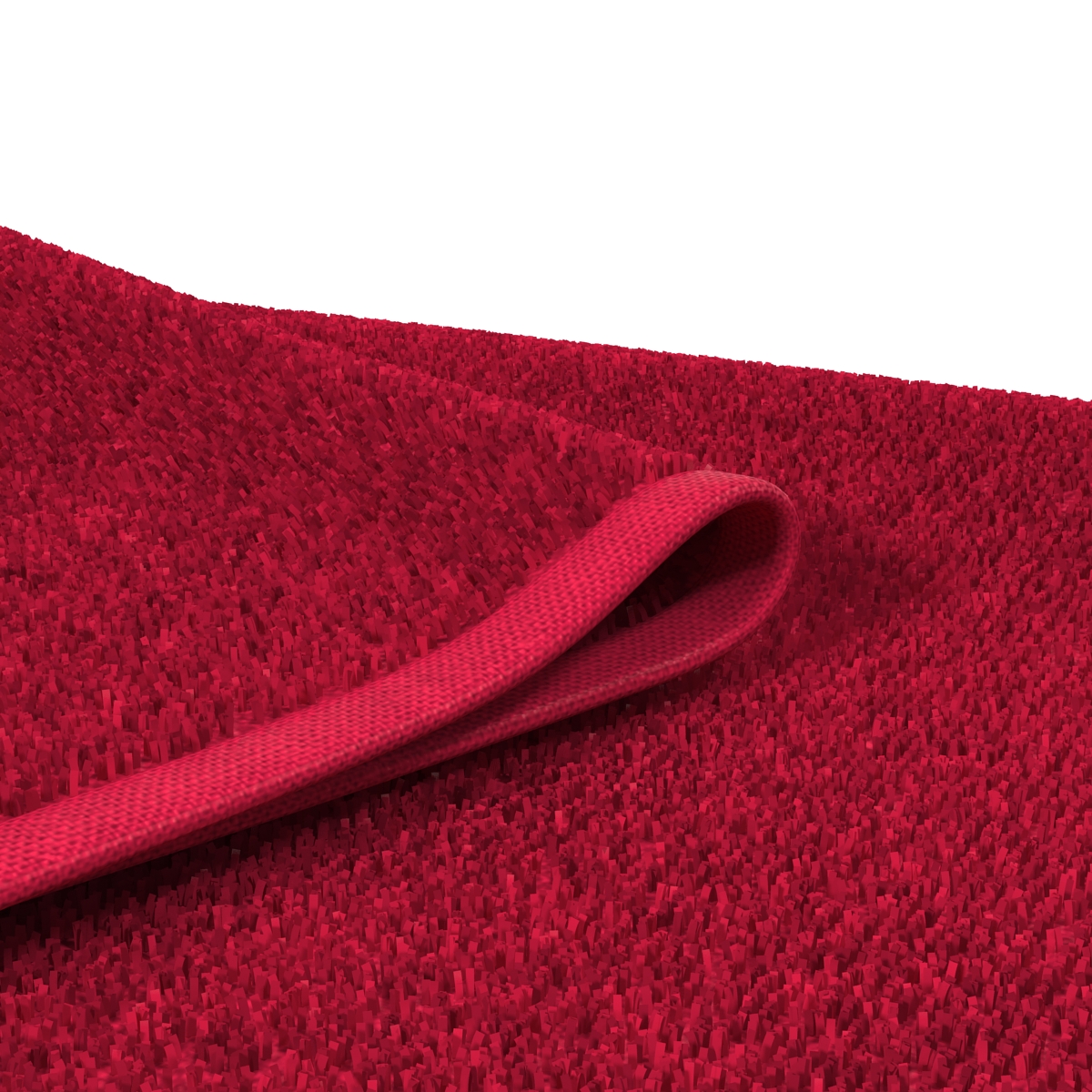 3D model Towel 4 Red with Fur